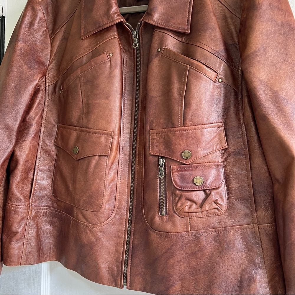 A.N.A. Genuine Leather Jacket - Picture 4 of 13
